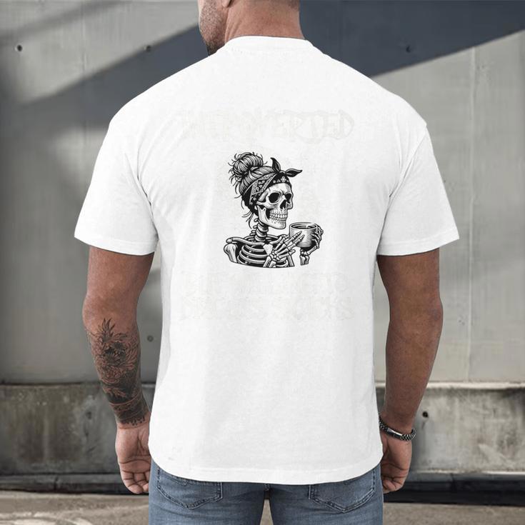 Introverted But Willing To Discuss Snacks Coffee Premium Men's Back Print T-Shirt
