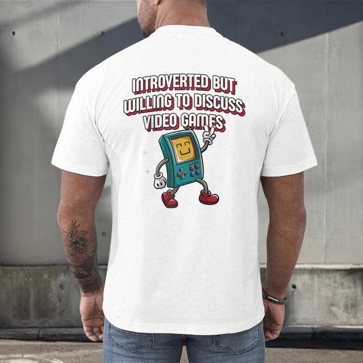 Introverted But Willing To Discuss Video Games Introvert Raglan Baseball Tee Men's Back Print T-Shirt Introverted But Willing To Discuss Video Games Introvert Raglan Baseball Tee Men's Back Print T-Shirt