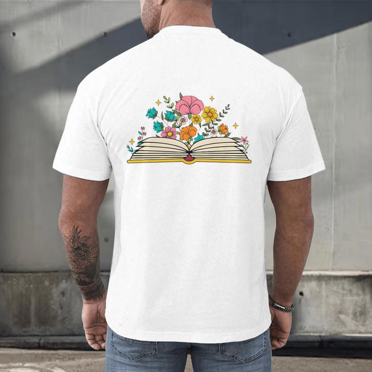 Its a Good Day To Read a Book Librarian Books Reading Floral Men's Back Print T-Shirt