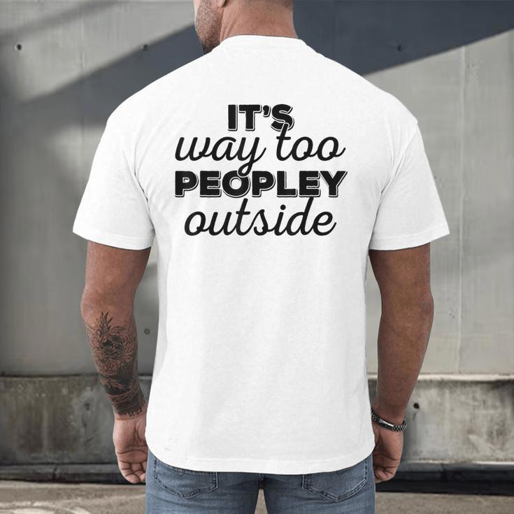 It's Way To Peopley Outside Introvert Men's Back Print T-Shirt