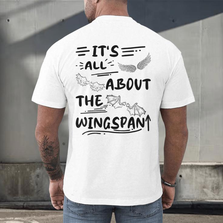 It's All About The Wingspan For Book Lover Men's Back Print T-Shirt