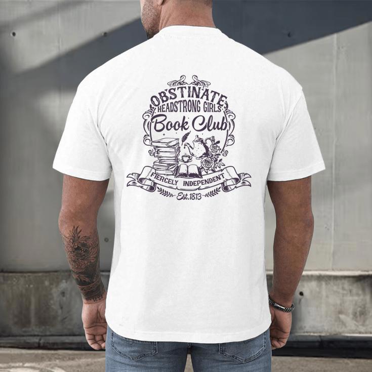 Jane Austen Obstinate Headstrong Girls Book Club Men's Back Print T-Shirt