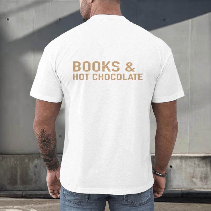 Jolabokaflod Because Books And Hot Chocolate T-Shirt Men's Back Print T-Shirt