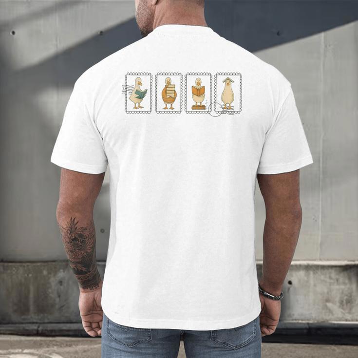 Just A Bookish Goose Reader SillyGoose Book Lover Outfit Men's Back Print T-Shirt
