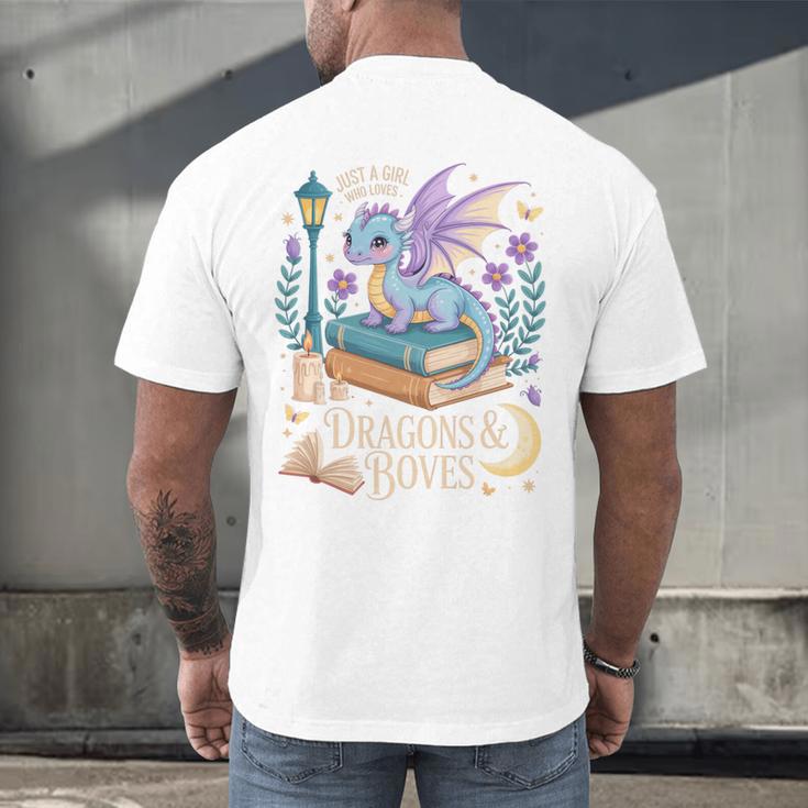 Just a Girl Who Loves Dragons & Books Reader Fantasy Fun Premium Tri-Blend Men's Back Print T-Shirt Just a Girl Who Loves Dragons & Books Reader Fantasy Fun Premium Tri-Blend Men's Back Print T-Shirt