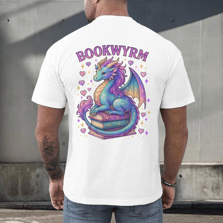 Just a Girl Who Loves Dragons And Books Men's Back Print T-Shirt