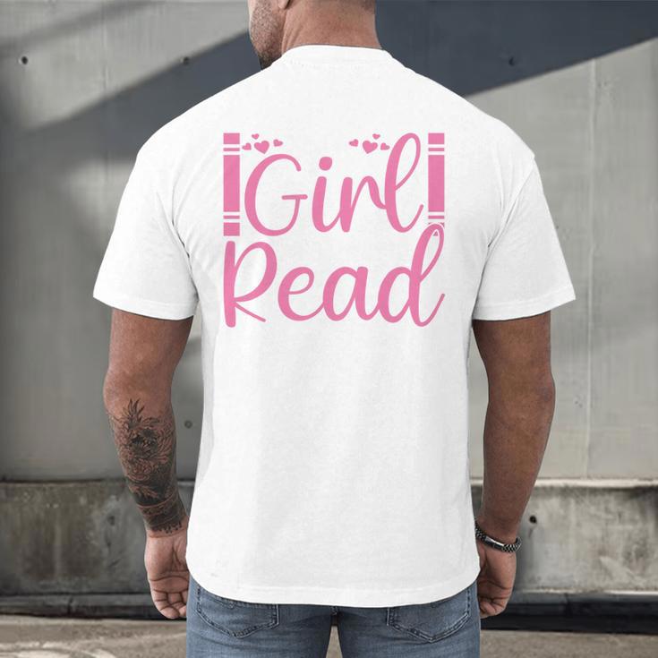 Just A Girl Who Loves To Read Book Lover Reading Books Men's Back Print T-Shirt