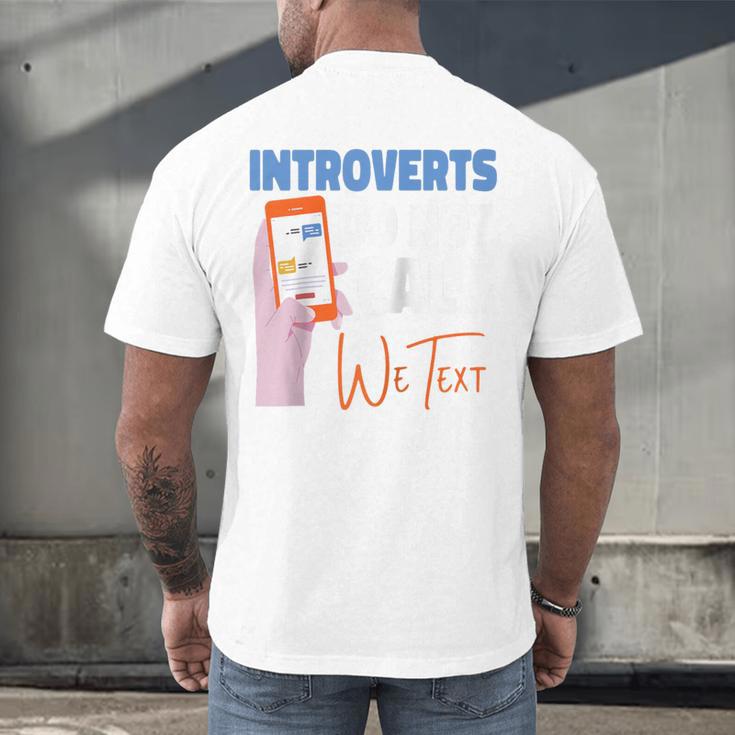 We Just Text Introvert For Quiet People Raglan Baseball Tee Men's Back Print T-Shirt We Just Text Introvert For Quiet People Raglan Baseball Tee Men's Back Print T-Shirt