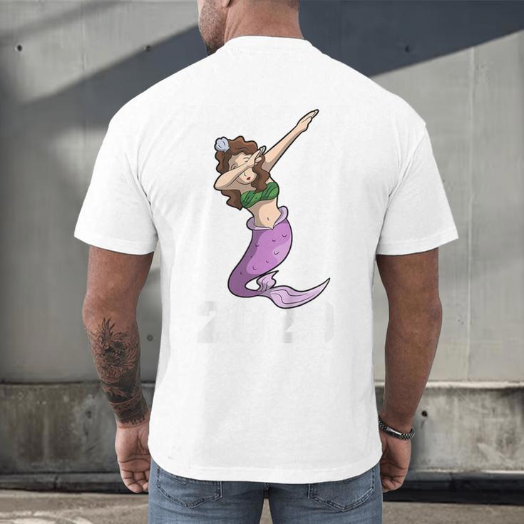 Kids Class Of 2029 Shirt Graduation Dabbing Mermaid Shirt Men's Back Print T-Shirt