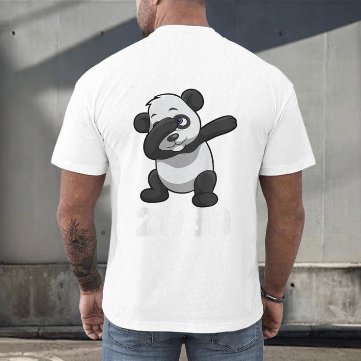 Kids Class Of 2030 Shirt Graduation Dabbing Panda Shirt Men's Back Print T-Shirt