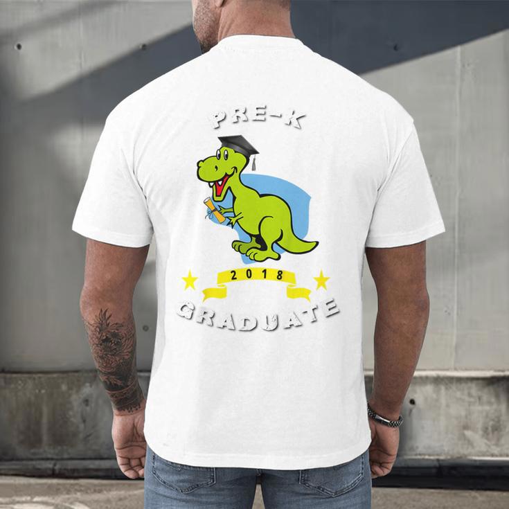 Kids Dinosaur Pre-K Graduation TShirt Kids Preschool Graduation Men's Back Print T-Shirt