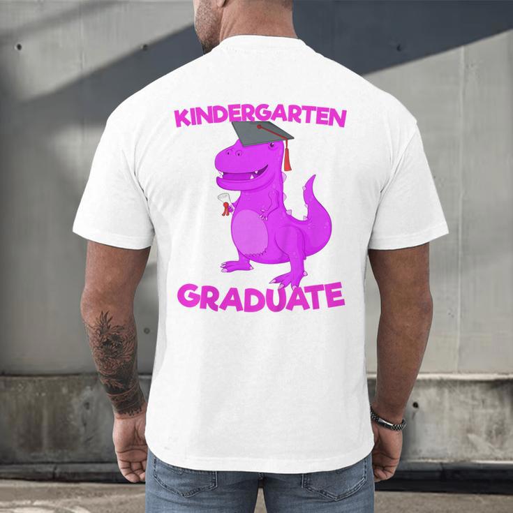Kids Kindergarten Graduation Idea For Girls Dinosaur Men's Back Print T-Shirt