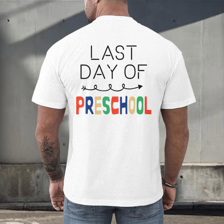 Kids Last Day Of Preschool Graduation Men's Back Print T-Shirt