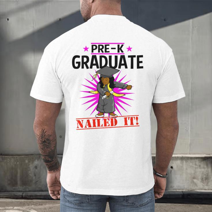 Kids Pre K Graduation Flossing Girl Nailed It Graduate Girls Men's Back Print T-Shirt