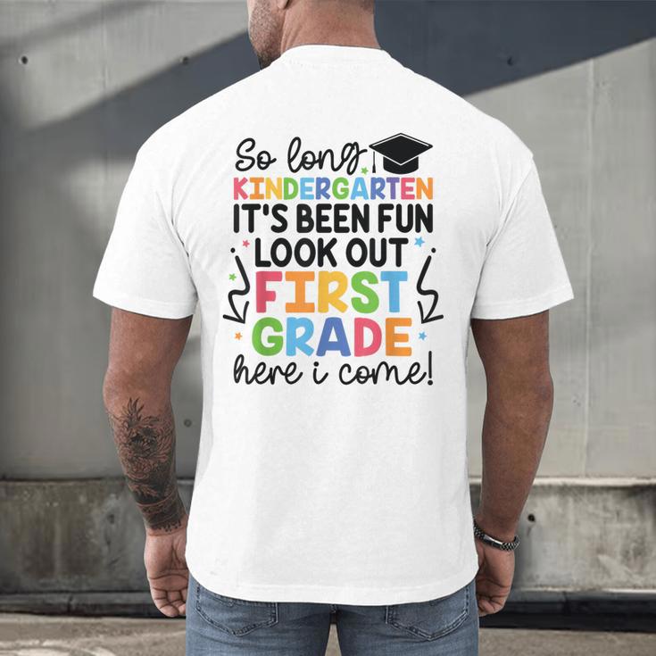 Kindergarten Graduation Graduate 1st Grade Here I Come Kids Men's Back Print T-Shirt