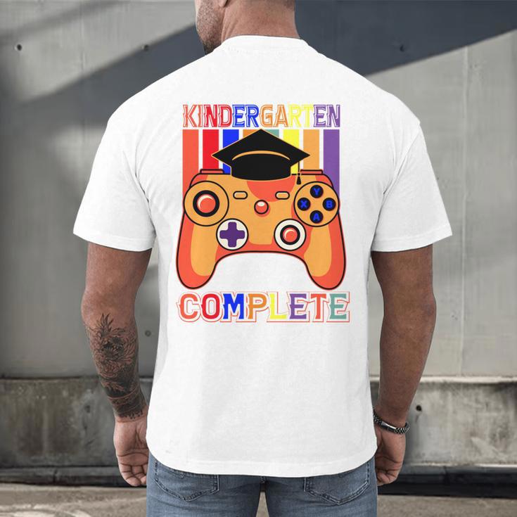 Kindergarten Graduation Level Complete Gamer Graduation Kids Men's Back Print T-Shirt