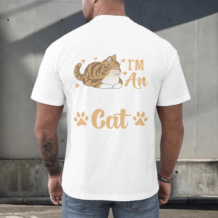 Kitty Pet Lover Introvert Person Cats Show Family Member Men's Back Print T-Shirt