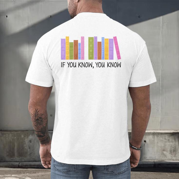 If You Know You Know 6 7 Reading Books Lovers Men's Back Print T-Shirt If You Know You Know 6 7 Reading Books Lovers Men's Back Print T-Shirt
