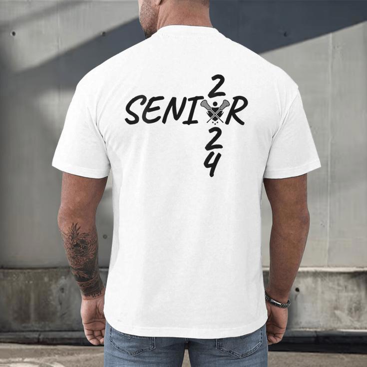 Lacrosse Senior 2024 Sticks And Ball Graduation Men's Back Print T-Shirt