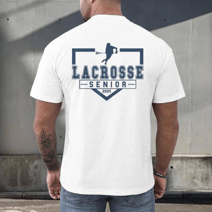 Lacrosse Senior Night Lacrosse Senior 2025 Graduation 33 Men's Back Print T-Shirt