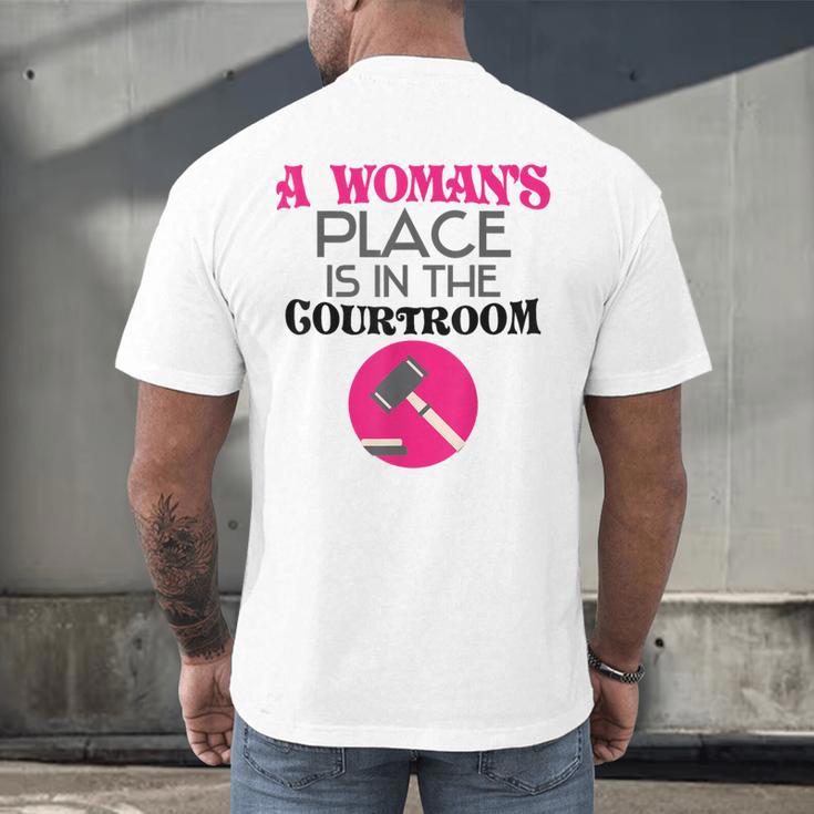 Lawyer Attorney Law School Graduation Female Women Men's Back Print T-Shirt
