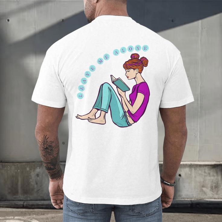 Leave Me Alone I'm Reading a Book For Bookworms Premium Tri-Blend Men's Back Print T-Shirt