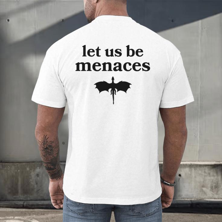 Let Us Be Menaces Dragon Book Lover Men's Back Print T-Shirt Let Us Be Menaces Dragon Book Lover Men's Back Print T-Shirt