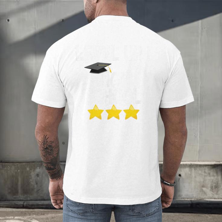 Level Up High School 8th Grade Graduation T-Shirt Men's Back Print T-Shirt