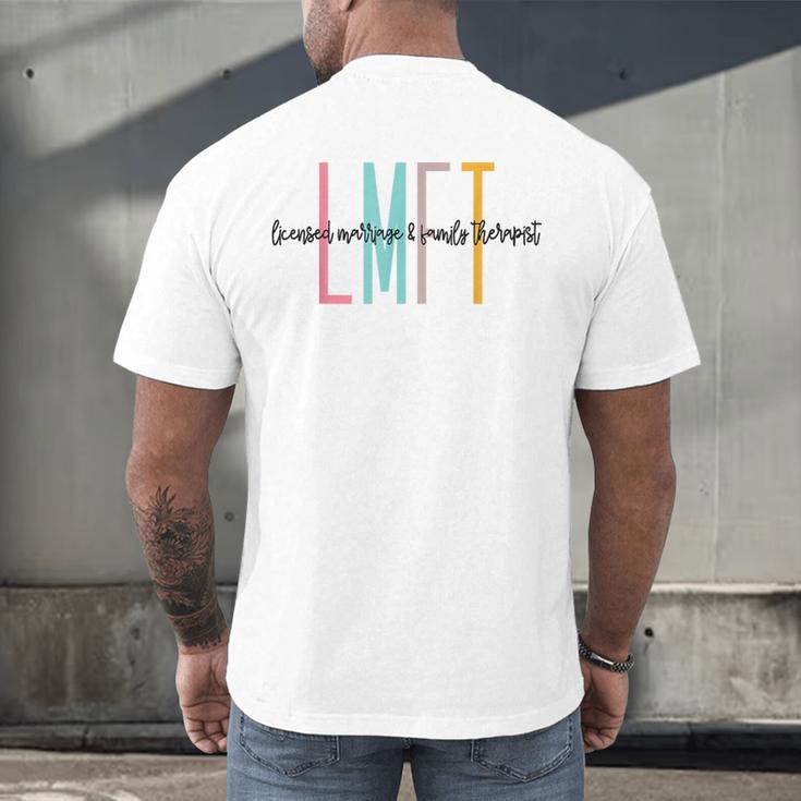 Licensed Marriage And Family Therapist LMFT Graduation Men's Back Print T-Shirt