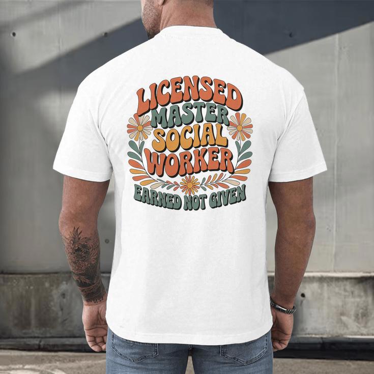 Licensed Social Worker Masters MSW LMSW Graduation 2026 Premium Tri-Blend Men's Back Print T-Shirt