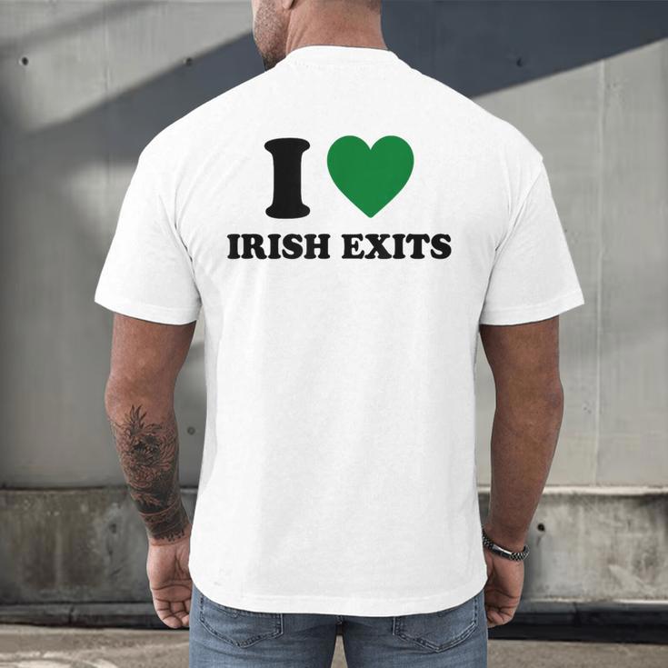 I Love Irish Exits St Patrick's Day Introvert Party Men's Back Print T-Shirt I Love Irish Exits St Patrick's Day Introvert Party Men's Back Print T-Shirt