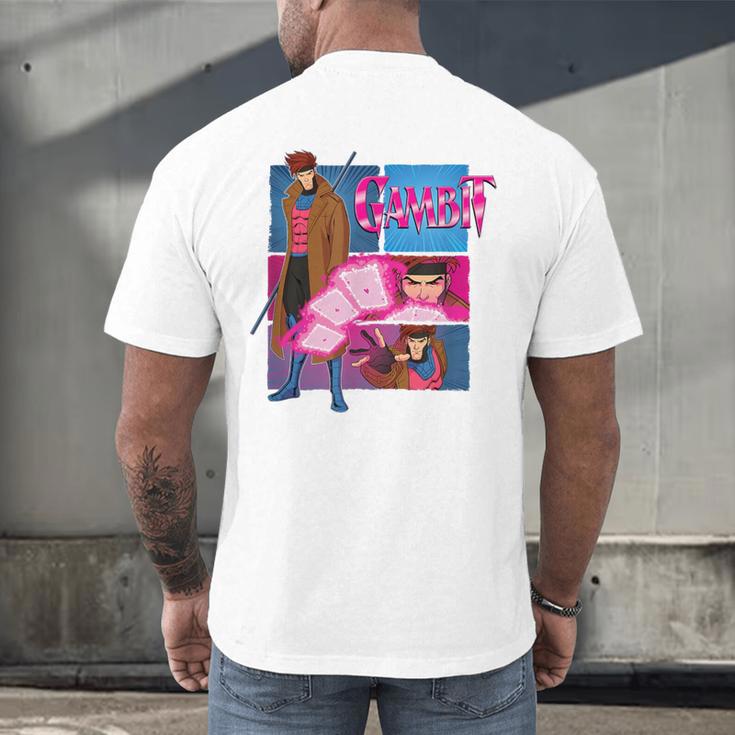 Marvel X-Men '97 Vintage Classic Gambit Comic Book Panels Men's Back Print T-Shirt