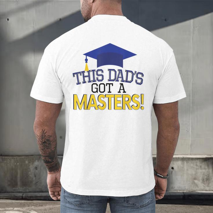 Masters Degree Proud Dad Graduation Shirt MBA Social Work Men's Back Print T-Shirt