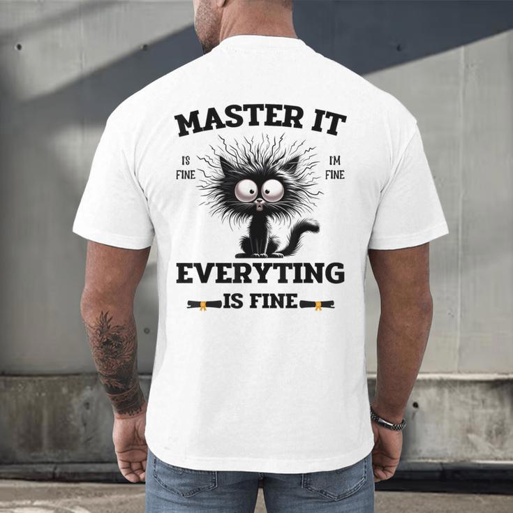 Masters Mastered It Graduate Master Degree Graduation Men's Back Print T-Shirt