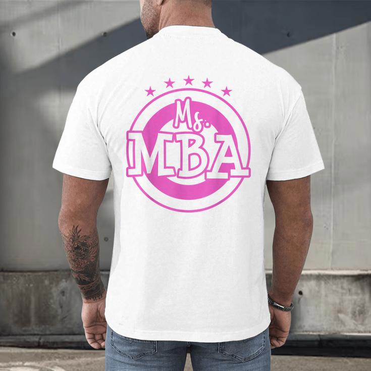 MBA Graduation Masters Business Administration T-Shirt Men's Back Print T-Shirt