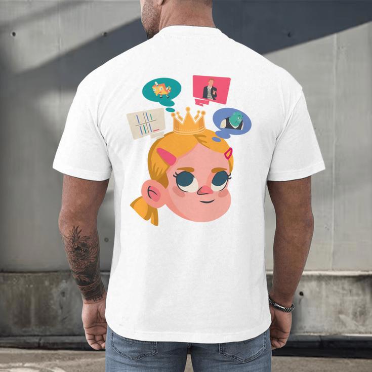 Meme Queen In Silence Introvert Anti People Antisocial Quiet Men's Back Print T-Shirt Meme Queen In Silence Introvert Anti People Antisocial Quiet Men's Back Print T-Shirt