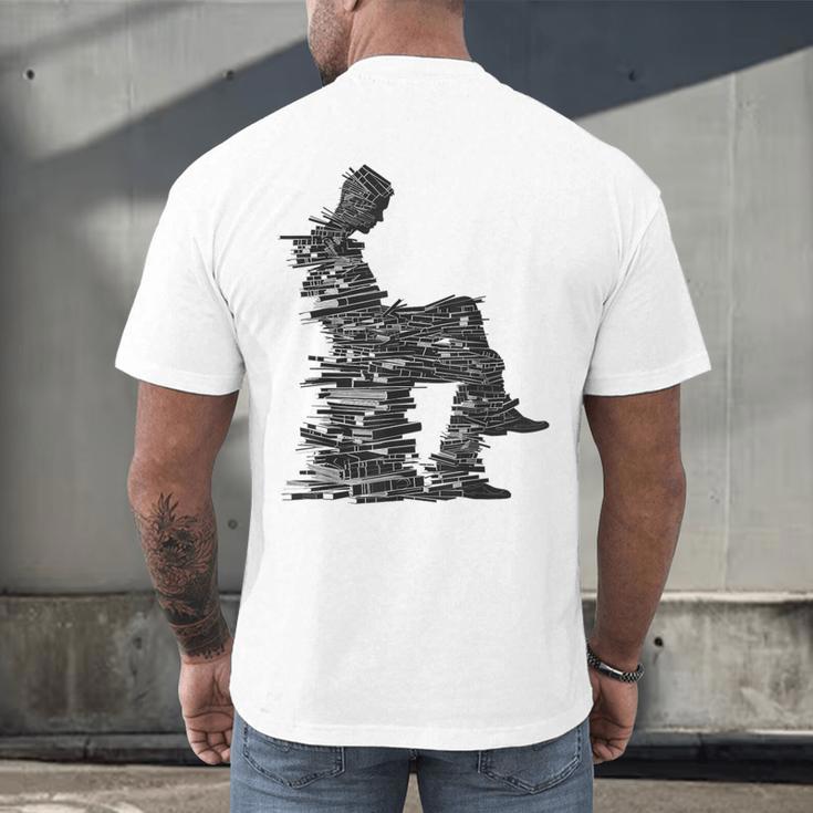 Men Pixel Art Geometric Book Human Drawing Graphic Men Men's Back Print T-Shirt