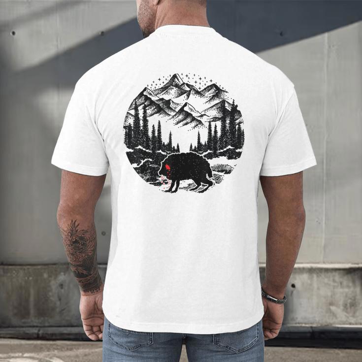 Monster Squonk In Forest Folklore Cryptid Introvert Men's Back Print T-Shirt Monster Squonk In Forest Folklore Cryptid Introvert Men's Back Print T-Shirt