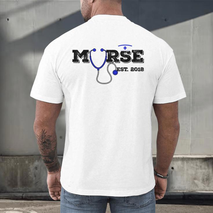 Murse Est 2018 Male Nurse Graduation Men's Back Print T-Shirt