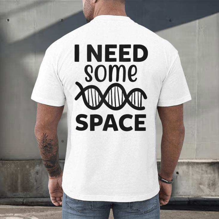 I Need Some Space Introvert Astronaut Science Men's Back Print T-Shirt