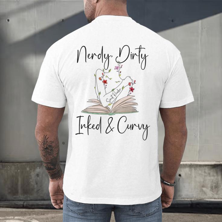 Nerdy Dirty Inked & Curvy ShirtSmutty Book TeesSmut Reader Men's Back Print T-Shirt Nerdy Dirty Inked & Curvy ShirtSmutty Book TeesSmut Reader Men's Back Print T-Shirt