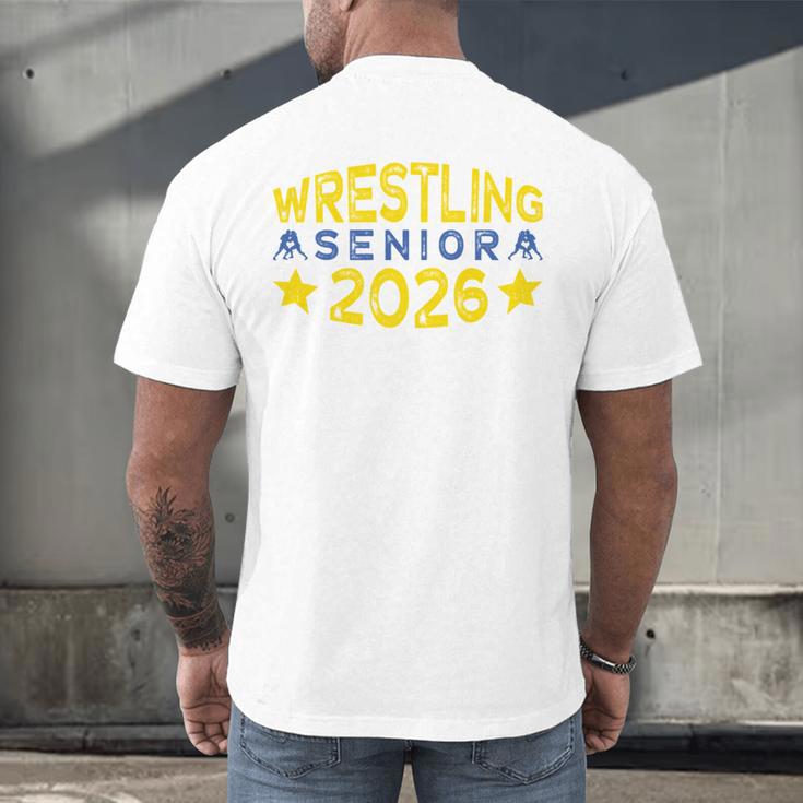 Night Wrestling Senior 2026 Graduation Men's Back Print T-Shirt