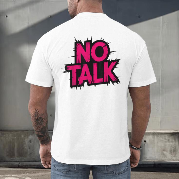 No Small Talk Zone – Introvert Quote Men's Back Print T-Shirt No Small Talk Zone – Introvert Quote Men's Back Print T-Shirt