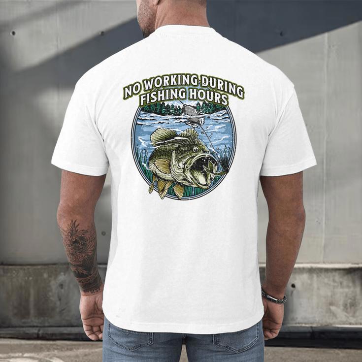 No Working Fishing Hours Introvert Lifestyle Antisocial Men's Back Print T-Shirt No Working Fishing Hours Introvert Lifestyle Antisocial Men's Back Print T-Shirt