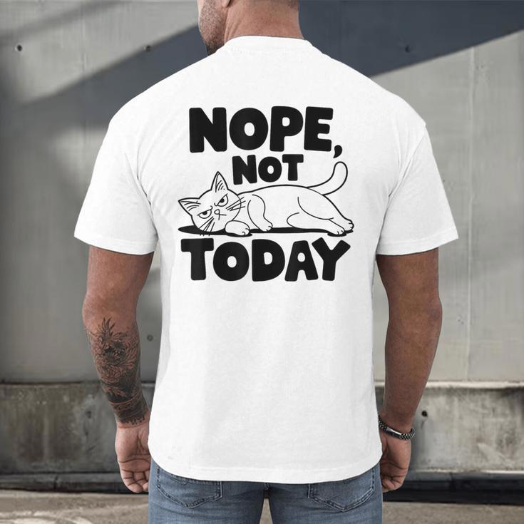 Nope Not Today Antisocial Introvert Cat Lover Men Women Kids Men's Back Print T-Shirt Nope Not Today Antisocial Introvert Cat Lover Men Women Kids Men's Back Print T-Shirt
