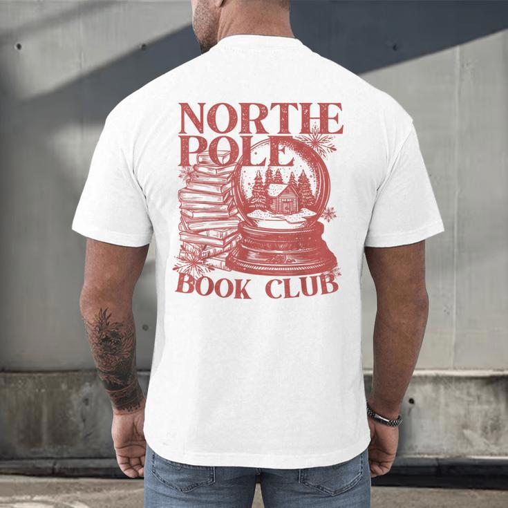 North Pole Book Club Christmas Men's Back Print T-Shirt North Pole Book Club Christmas Men's Back Print T-Shirt