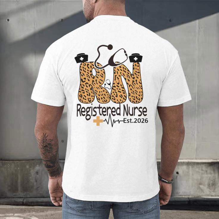 Nurse Est 2026 Graduation Graduate Nursing Student RN LPN Men's Back Print T-Shirt
