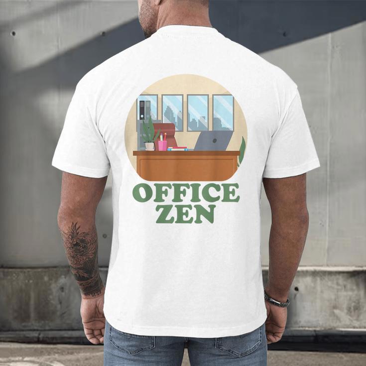 Office Zen Introvert Office Staff Secretary Employee Admin Men's Back Print T-Shirt