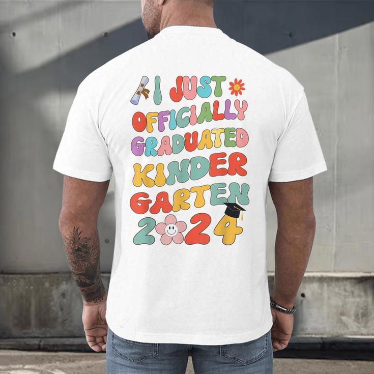 I Officially Graduated Kindergarten Graduation Class 2024 Men's Back Print T-Shirt
