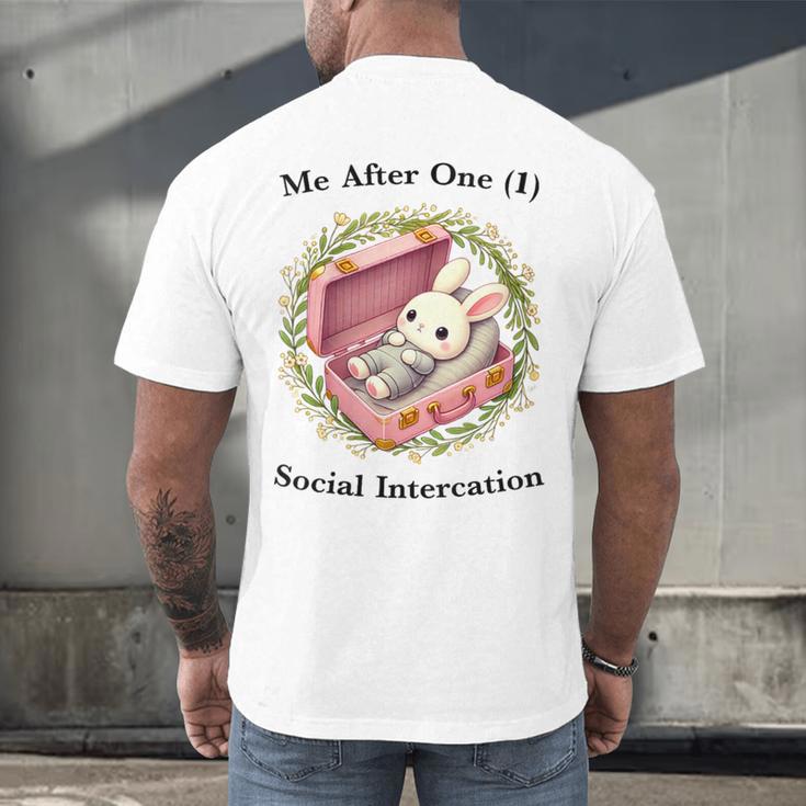 Me After One Social Interaction Introvert Saying Men's Back Print T-Shirt